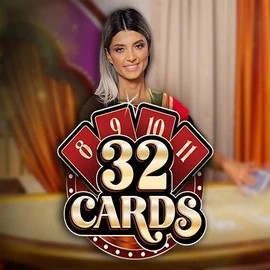 Official Live Casino logo: 32 Cards by Ezugi at Cazeus Casino