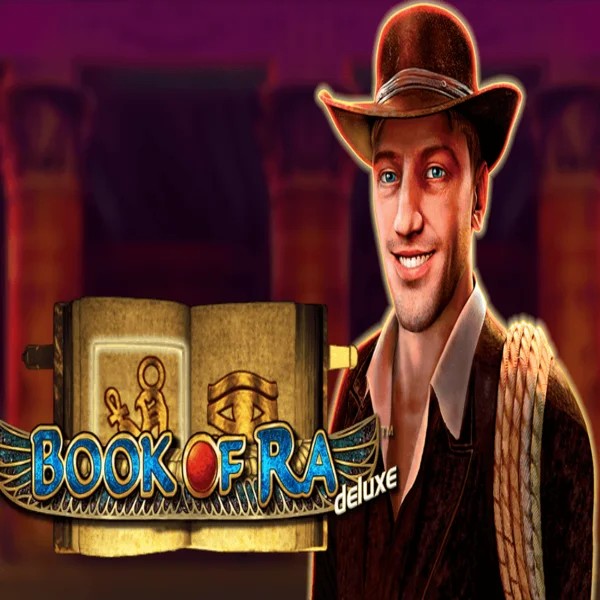 Book of Ra Deluxe logo by Novomatic Cazeus Casino