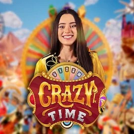 Crazy Time slot visual from Evolution available on cazeus-casino.eu.com