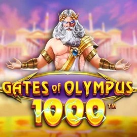 Gates of Olympus 1000 slot logo by Pragmatic Play at Cazeus Casino