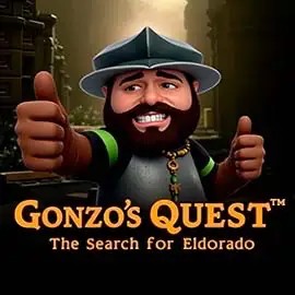 Gonzo's Quest game by NetEnt – logo hosted on Cazeus Casino