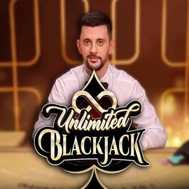 Unlimited Blackjack online game logo by Ezugi on cazeus-casino.eu.com